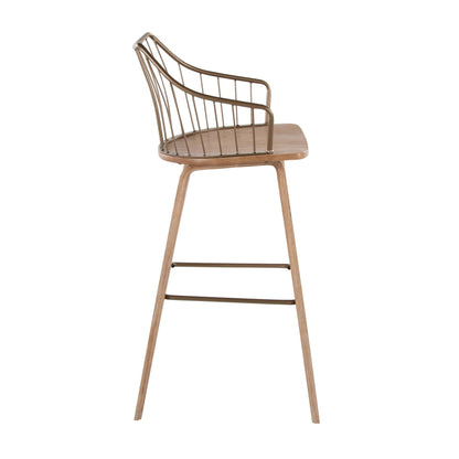 Majestic Office Furniture 30" Fixed-Height Barstool