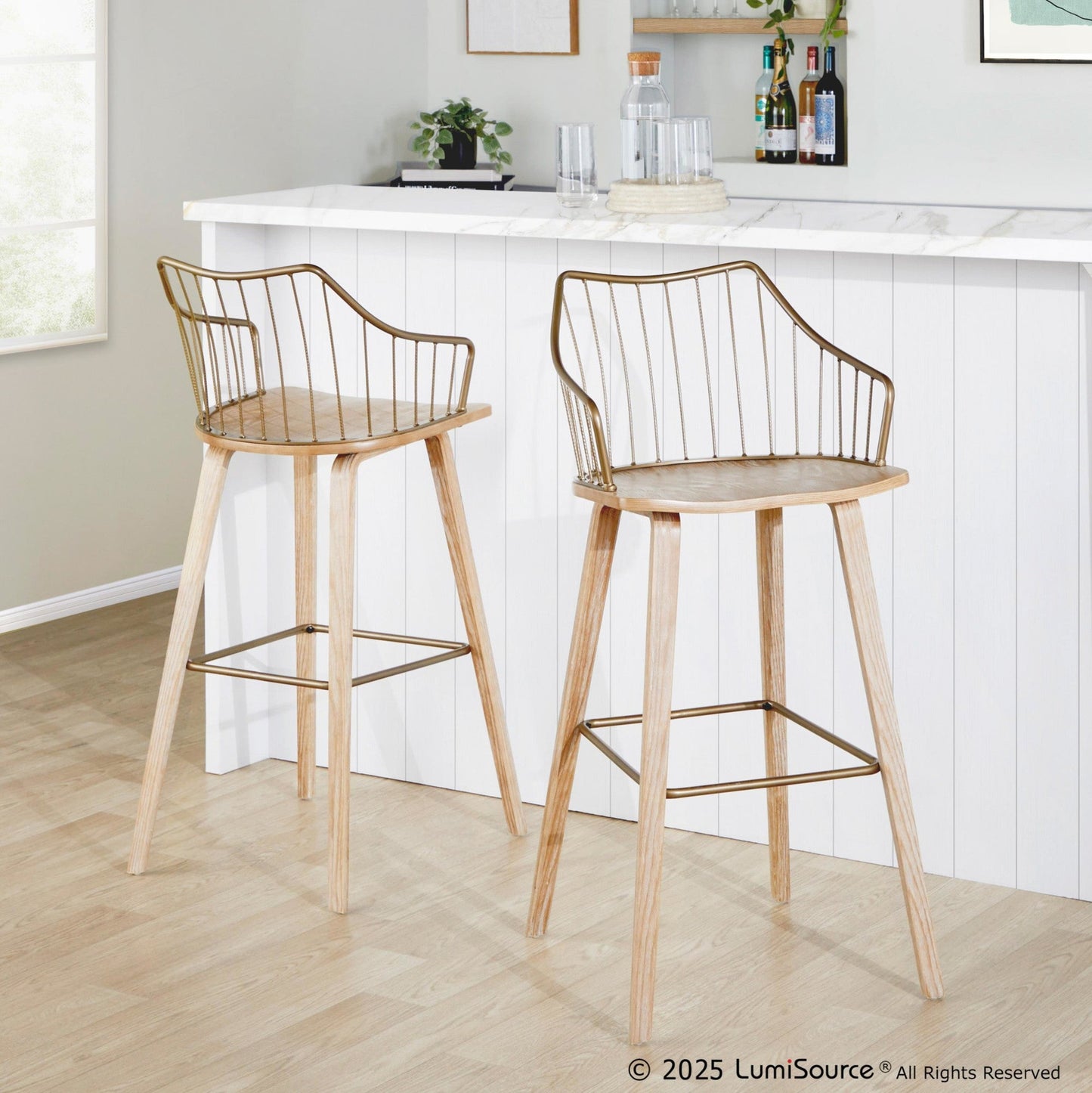 Majestic Office Furniture 30" Fixed-Height Barstool