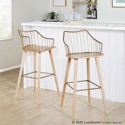Majestic Office Furniture 30" Fixed-Height Barstool