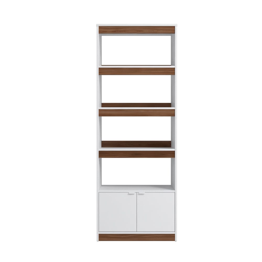 Manhattan Comfort Mid-Century Modern Ratzer Bookcase with 5 Shelves