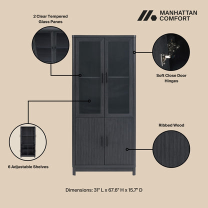 Manhattan Comfort Jodie Bookcase