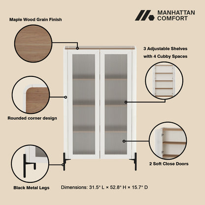 Manhattan Comfort Abbey Décor Cabinet