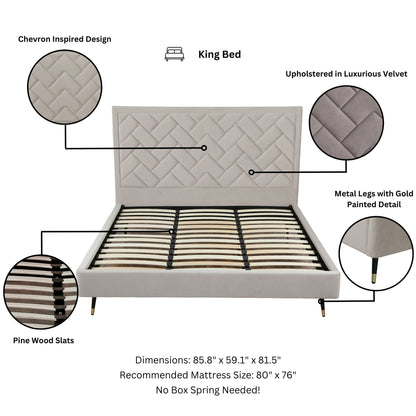 Manhattan Comfort Crosby King-Size Bed