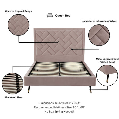 Manhattan Comfort Crosby Queen-Size Bed