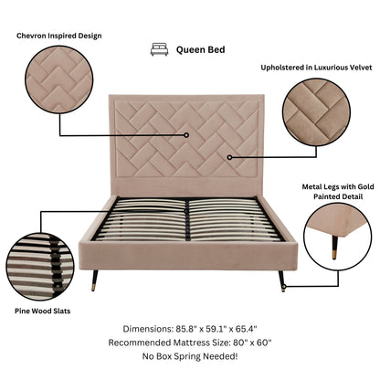 Manhattan Comfort Crosby Queen-Size Bed