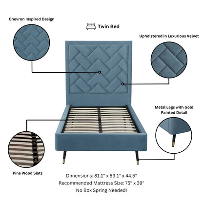 Manhattan Comfort Crosby Twin-Size Bed