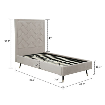 Manhattan Comfort Crosby Twin-Size Bed