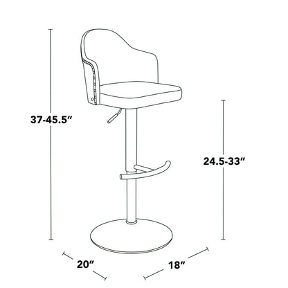Majestic Office Furniture Adjustable Barstool - Set of 2