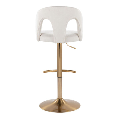 Majestic Office Furniture Upholstered Adjustable Barstool - Set of 2