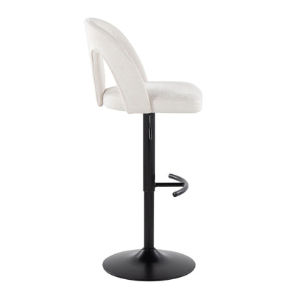 Majestic Office Furniture Upholstered Adjustable Barstool - Set of 2
