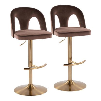 Majestic Office Furniture Upholstered Adjustable Barstool - Set of 2