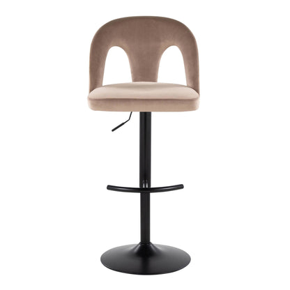 Majestic Office Furniture Upholstered Adjustable Barstool - Set of 2