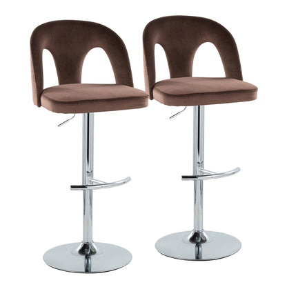 Majestic Office Furniture Upholstered Adjustable Barstool - Set of 2