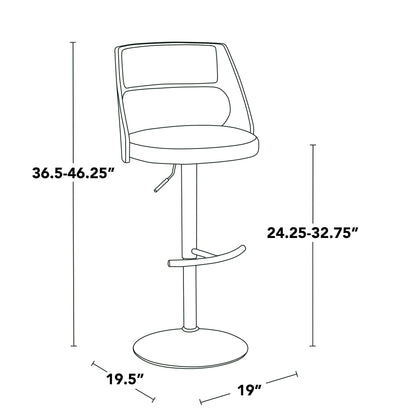 Majestic Office Furniture Adjustable Barstool - Set of 2
