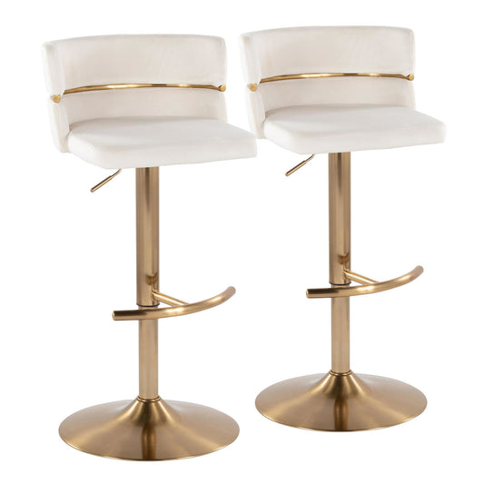 Majestic Office Furniture Adjustable Barstool - Set of 2
