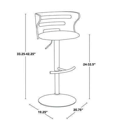 Majestic Office Furniture Adjustable Barstool - Set of 2