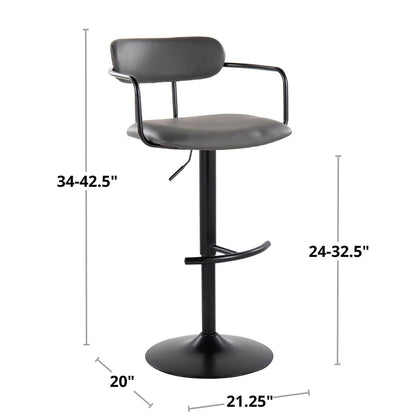 Majestic Office Furniture Adjustable Barstool - Set of 2