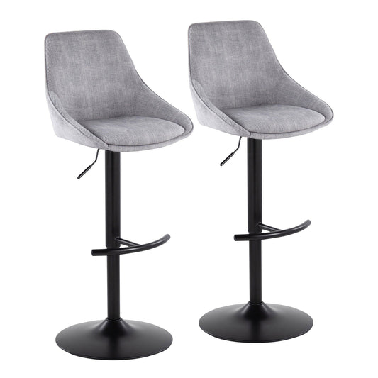 Majestic Office Furniture Adjustable Barstool - Set of 2