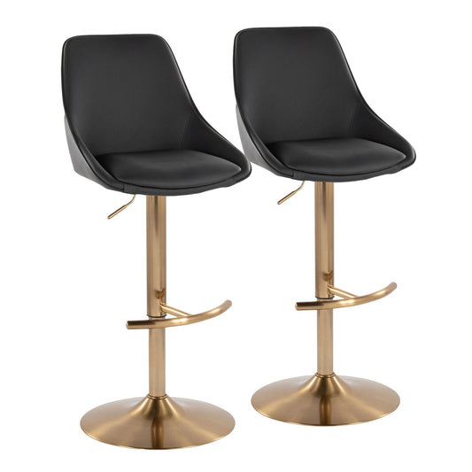 Majestic Office Furniture Adjustable Barstool - Set of 2