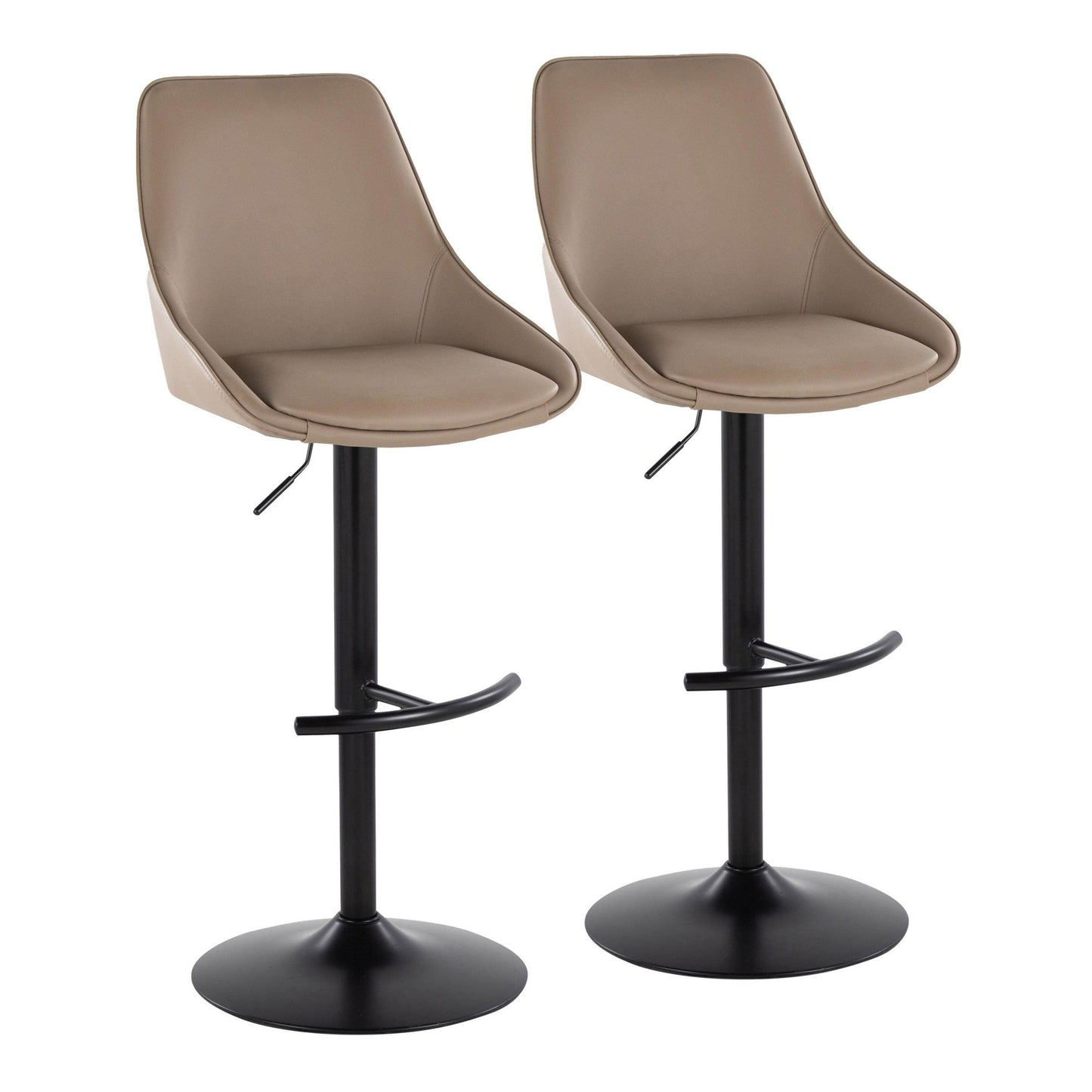 Majestic Office Furniture Adjustable Barstool - Set of 2