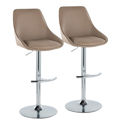 Majestic Office Furniture Adjustable Barstool - Set of 2
