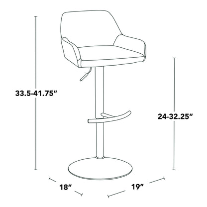 Majestic Office Furniture Adjustable Barstool - Set of 2