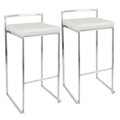 Majestic Office Furniture Stacker 30" Fixed-Height Barstool - Set of 2