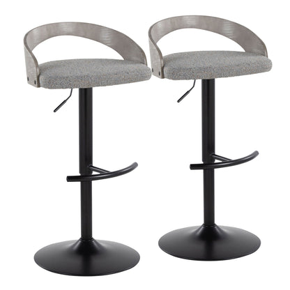 Majestic Office Furniture Adjustable Barstool - Set of 2