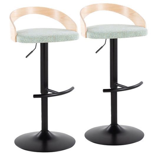 Majestic Office Furniture Adjustable Barstool - Set of 2