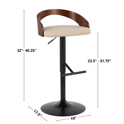 Majestic Office Furniture Adjustable Barstool - Set of 2