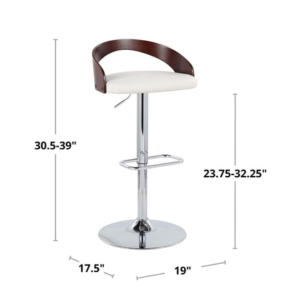 Majestic Office Furniture Adjustable Barstool - Set of 2