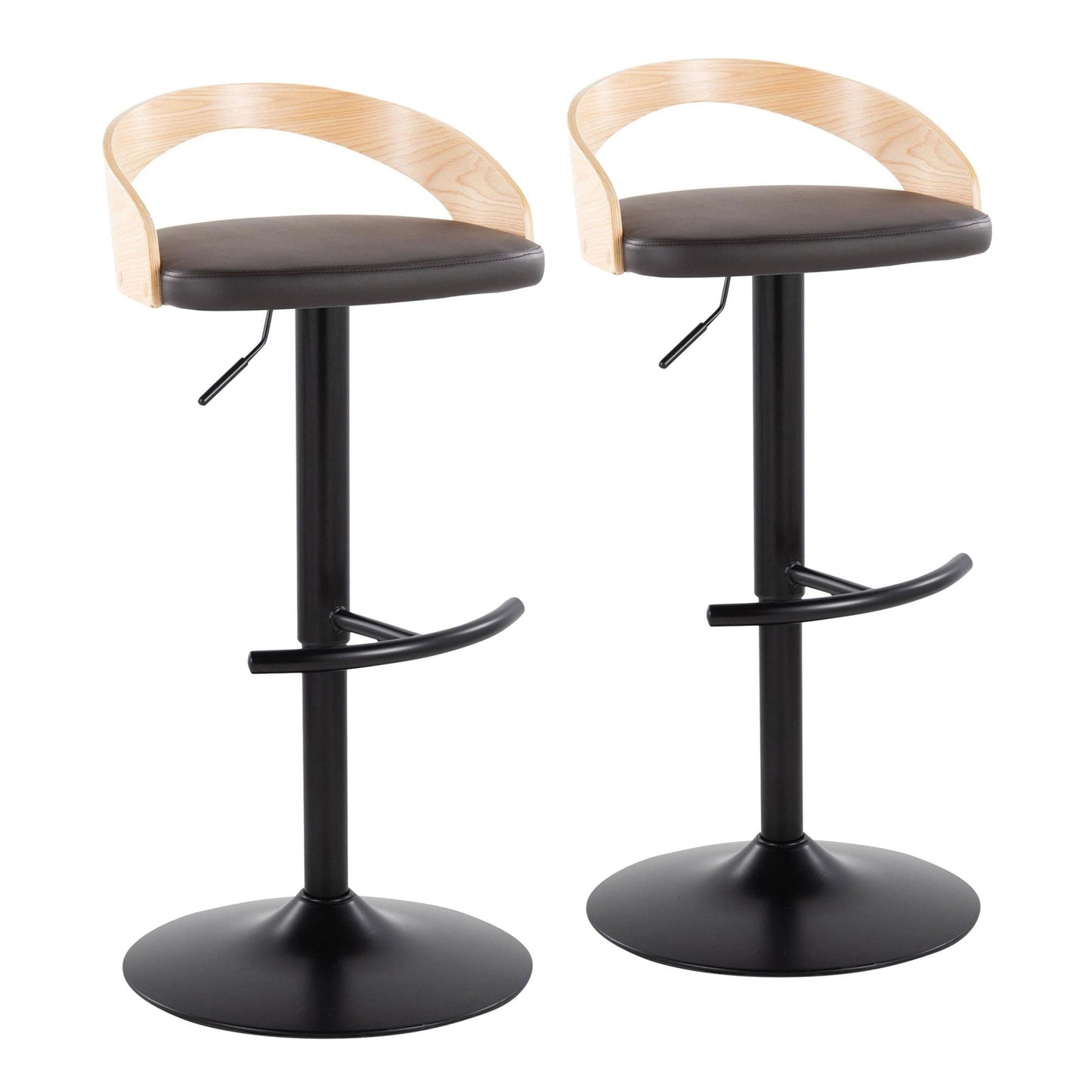 Majestic Office Furniture Adjustable Barstool - Set of 2