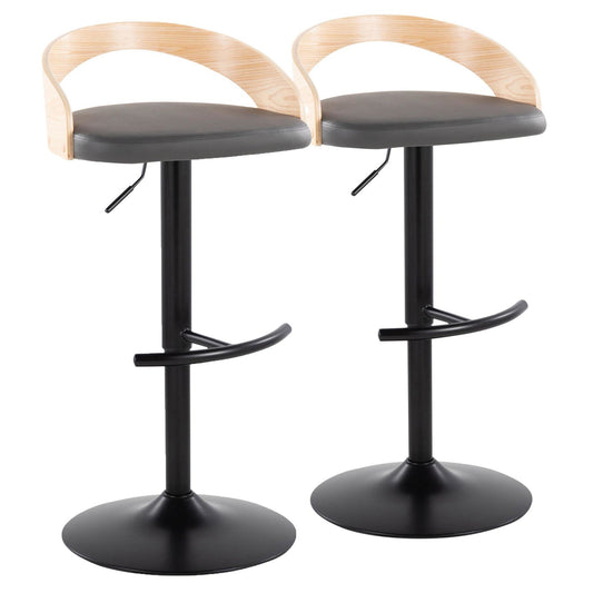 Majestic Office Furniture Adjustable Barstool - Set of 2