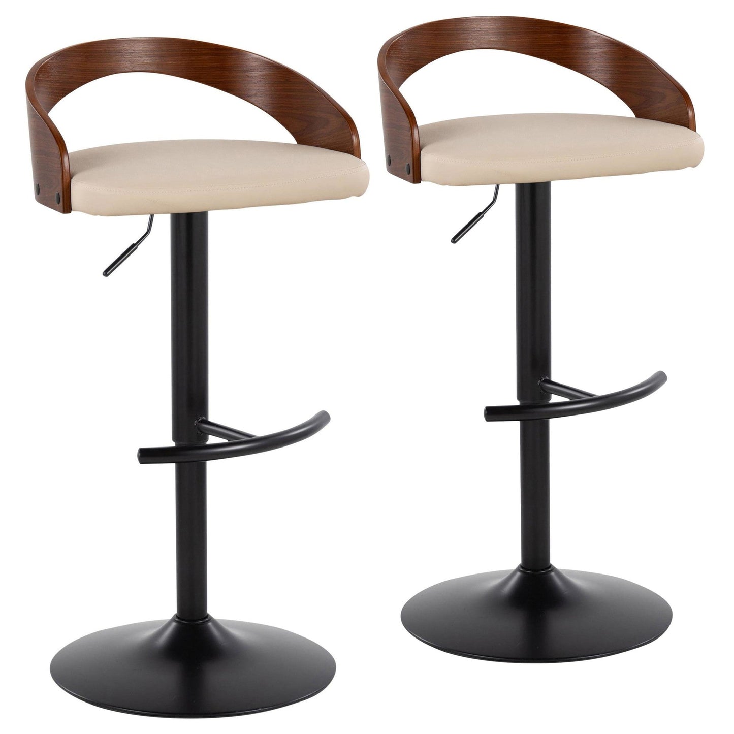 Majestic Office Furniture Adjustable Barstool - Set of 2