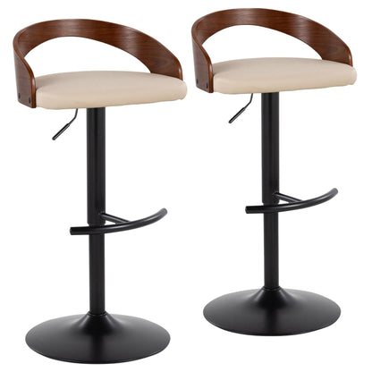 Majestic Office Furniture Adjustable Barstool - Set of 2