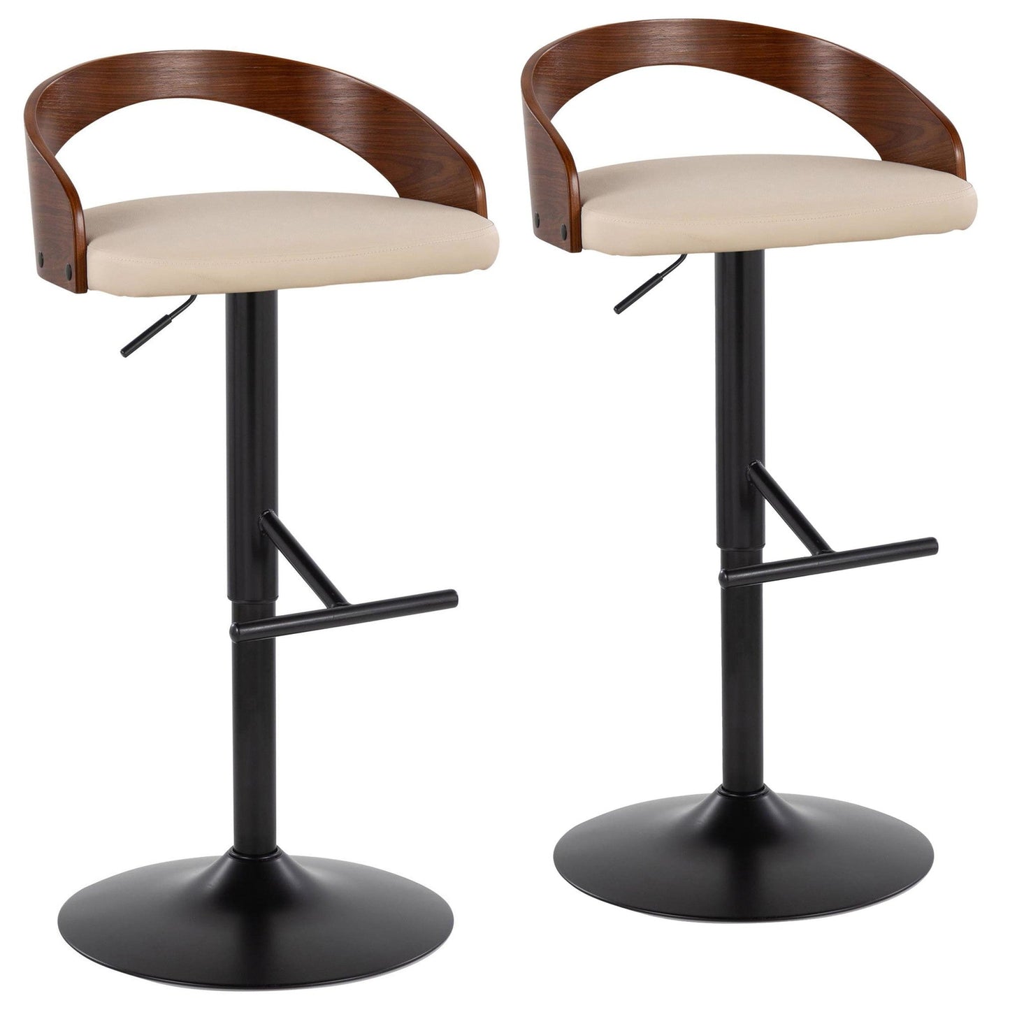 Majestic Office Furniture Adjustable Barstool - Set of 2