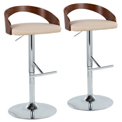 Majestic Office Furniture Adjustable Barstool - Set of 2