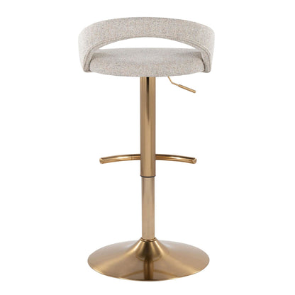 Majestic Office Furniture Upholstered Adjustable Barstool - Set of 2