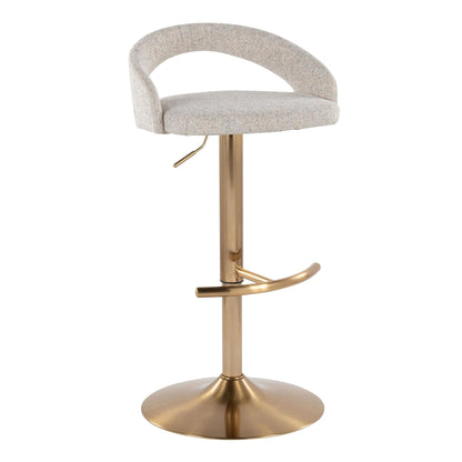 Majestic Office Furniture Upholstered Adjustable Barstool - Set of 2