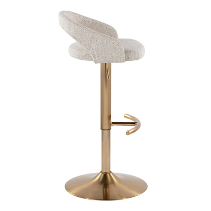 Majestic Office Furniture Upholstered Adjustable Barstool - Set of 2