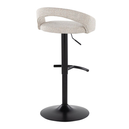Majestic Office Furniture Upholstered Adjustable Barstool - Set of 2