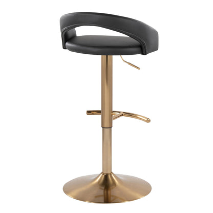 Majestic Office Furniture Upholstered Adjustable Barstool - Set of 2