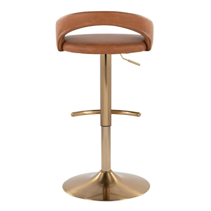 Majestic Office Furniture Upholstered Adjustable Barstool - Set of 2