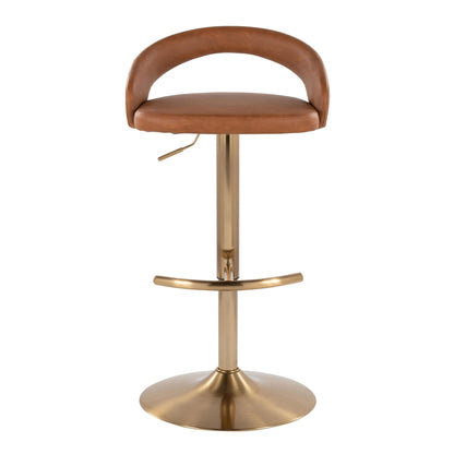 Majestic Office Furniture Upholstered Adjustable Barstool - Set of 2