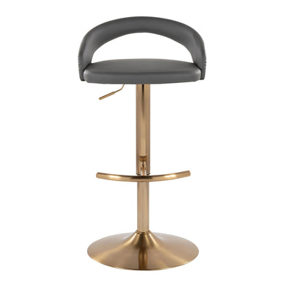 Majestic Office Furniture Upholstered Adjustable Barstool - Set of 2
