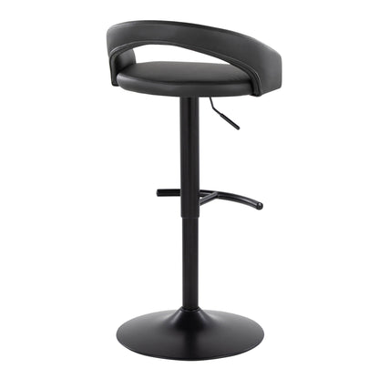 Majestic Office Furniture Upholstered Adjustable Barstool - Set of 2