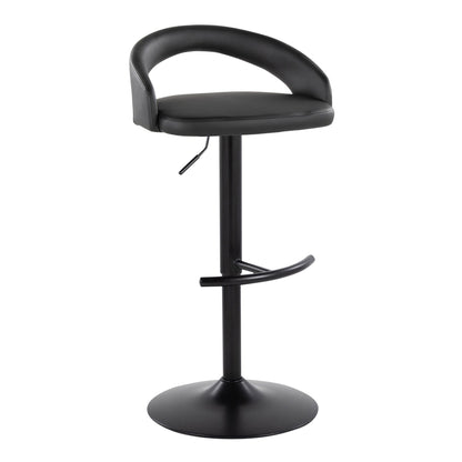 Majestic Office Furniture Upholstered Adjustable Barstool - Set of 2