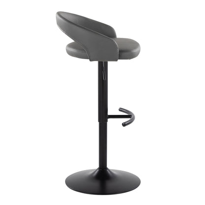 Majestic Office Furniture Upholstered Adjustable Barstool - Set of 2
