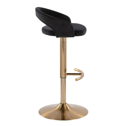 Majestic Office Furniture Upholstered Adjustable Barstool - Set of 2
