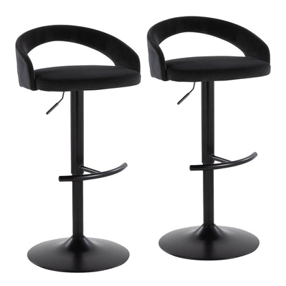Majestic Office Furniture Upholstered Adjustable Barstool - Set of 2